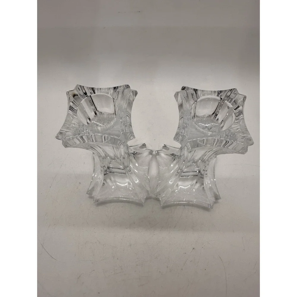 Lenox Czech Crystal Candlestick Holders Pair 4